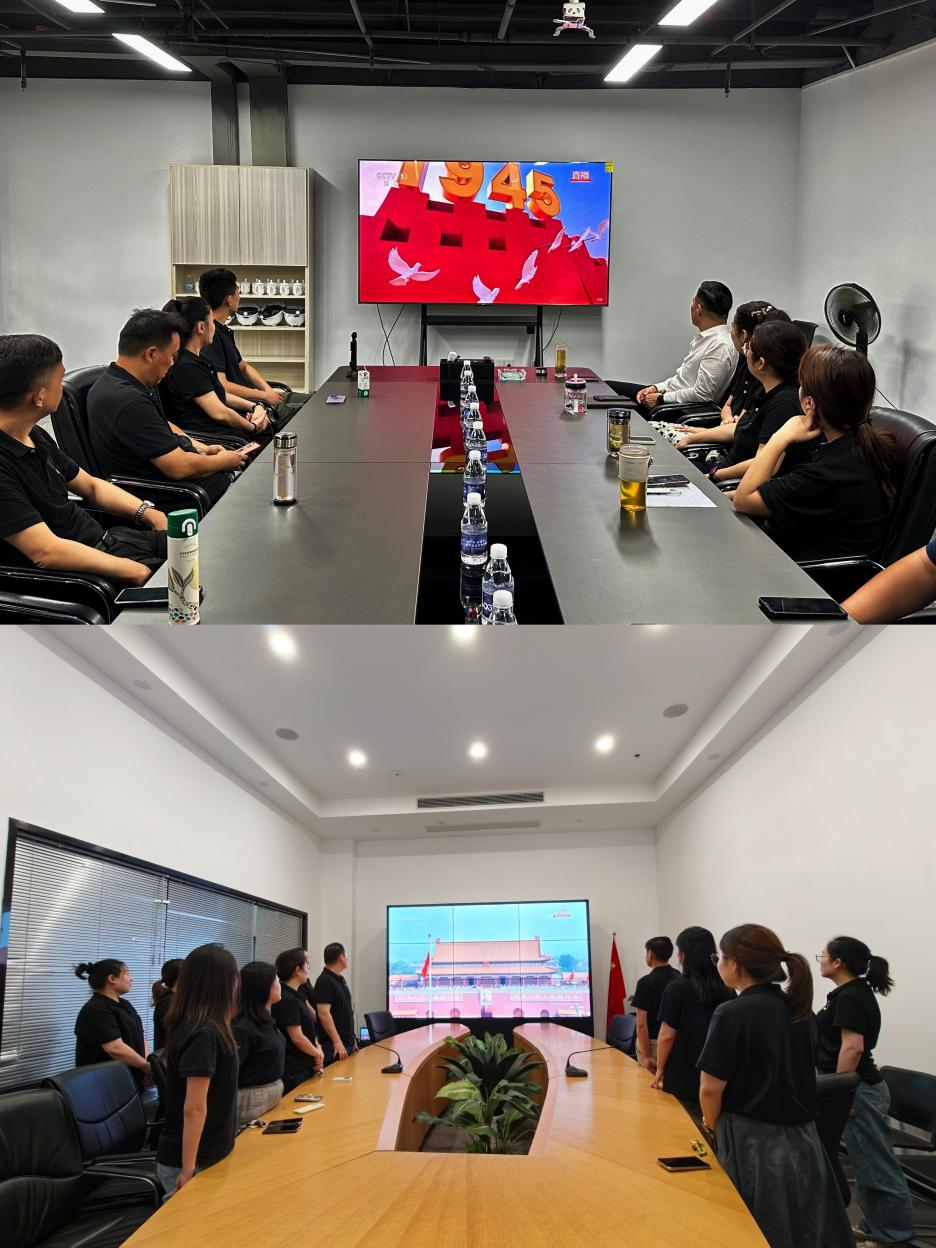共鉴国之大典，凝聚奋进力量——杭州j9国际站备用文创集团党总支进行九三阅兵直播盛典旁观活动